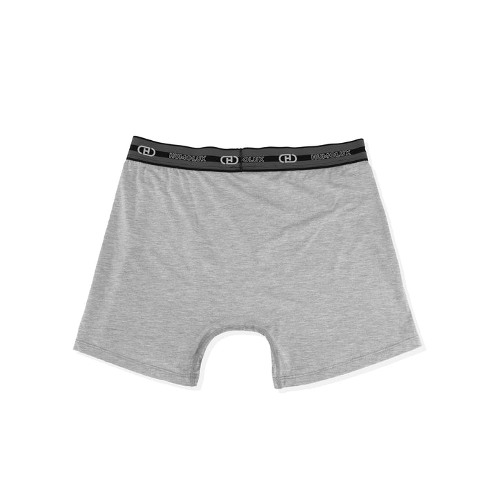 Men's Comfort Grey Trunk: Superior Comfort Boxer Briefs - Humolux