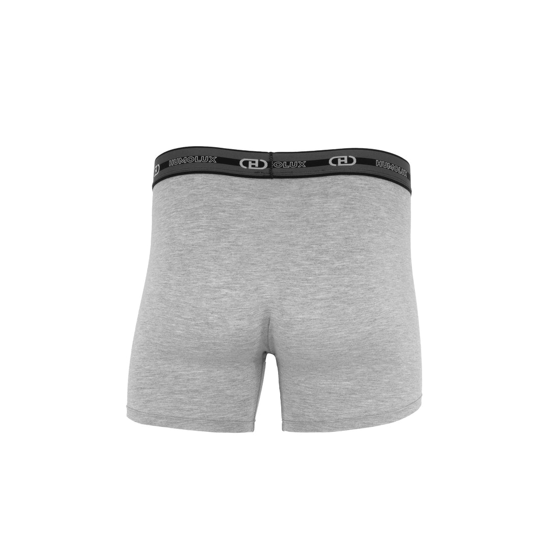 Men's Comfort Grey Trunk: Superior Comfort Boxer Briefs - Humolux
