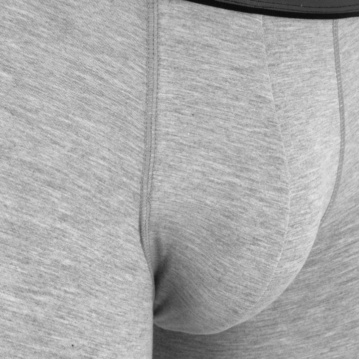 Men's Comfort Grey Trunk: Superior Comfort Boxer Briefs - Humolux